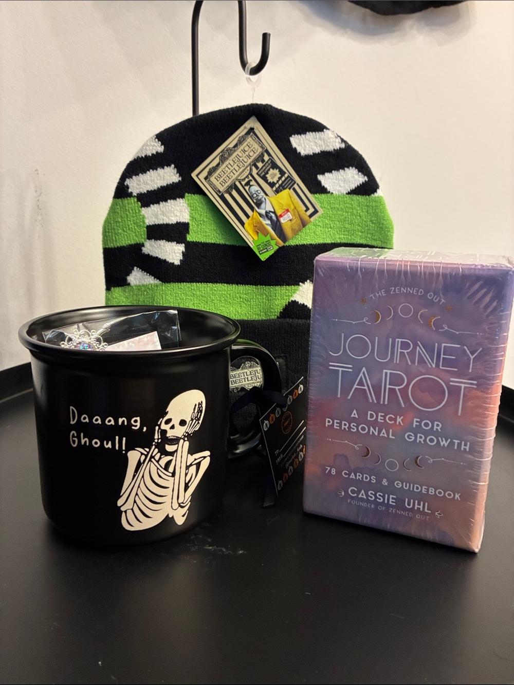 Daaang, Ghoul!' Skeleton Mug Beetlejuice 2 beanie and Tarot Gift Set